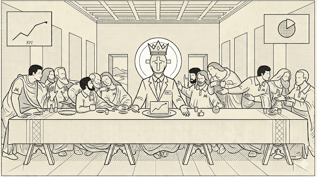 Última ceia do marketing — ilustração